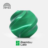Bambu Lab PLA Silk+ 3D spausdintuvo filamentas, 1,75 mm, 1 kg, žalias