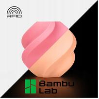 Bambu Lab PLA Glow 3D spausdintuvo filamentas, 1,75 mm, 1 kg, rožinis