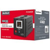 Rebel POWER-500 emergency power supply – a pure sine wave inverter with a 12V charging function, 230V, 500VA/300W RB-4001