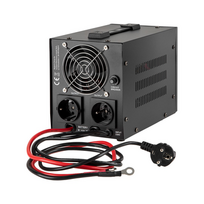 Avarinis maitinimo šaltinis „KEMOT PROsinus-500“ – keitiklis su grynu sinusiniu signalu ir įkrovimo funkcija, 12 V, 230 V, 500 VA/300 W – juodos spalvos