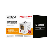 Avarinis maitinimo šaltinis „KEMOT PROsinus-500“ – keitiklis su grynu sinusiniu signalu ir įkrovimo funkcija, 12 V, 230 V, 500 VA/300 W
