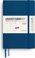 Leuchtturm 1917 Savaitinis planuoklis kietais viršeliais Leuchtturm 1917 2027 EN B6+, indigo