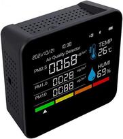 Co2 detektorius, 9 viename anglies dioksido monitorius, usb įkroviklis, oro kokybės jutiklis su temperatūros ir drėgmės matuokliu