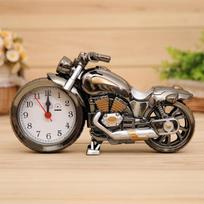 Haofy motociklo žadintuvas, plastikinis vintažinis stalo laikrodis, maitinamas baterijomis, su keliais žadintuvais namų biuro dekoravimui, unikalus motociklo dizainas