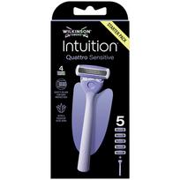 Wilkinson Sword Intuition Quattro Sensitive - skustuvas + 5 galvutės