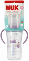 Vaikiška gertuvė Nuk Perfect Match Hippo, 260 ml, 6+ mėn., skaidri sp./violetinė sp.