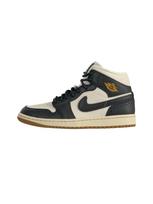 Jordan Sportbačiai su auliuku 'Air Jordan 1 Mid SE' juoda / balkšva
