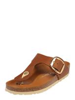 BIRKENSTOCK Šlepetės per pirštą 'Gizeh' ruda / auksas