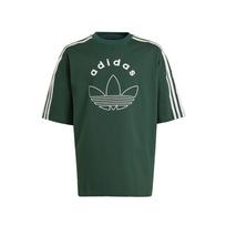 ADIDAS ORIGINALS Marškinėliai 'Graphic Tee' tamsiai žalia / balta
