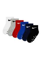 Nike Sportswear Kojinės 'CORE SWOOSH' tamsiai mėlyna / tamsiai mėlyna / margai pilka / raudona / juoda / balta