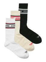 JACK & JONES Kojinės 'JACLANDON' raudona / juoda / balta / vilnos balta