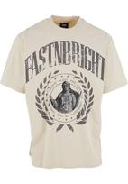 Fast & Bright Marškinėliai 'Justice' smėlio spalva / bazalto pilka
