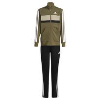 ADIDAS SPORTSWEAR Treniruočių kostiumas 'Seasonal Essentials Tiberio' alyvuogių spalva / juoda / balta