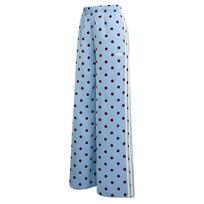 ADIDAS ORIGINALS Kelnės 'SATIN POLKA DOTS WIDE LEG' dangaus žydra / gervuogių spalva / balta