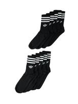 ADIDAS ORIGINALS Kojinės '3-STRIPES CREW 10 PAIRS' juoda / balta