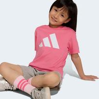 ADIDAS SPORTSWEAR Treniruočių kostiumas 'ESSENTIALS T-SHIRT' pilka / šviesiai rožinė / balta