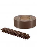 Tvoros juostos rinkinys 35x0.475 m (450 g/m²) + 20 klipsai, rudas