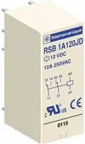 Schneider Electric PCB montuojama galios relė, 24 V DC ritė, 12 A perjungimo srovė, SPDT