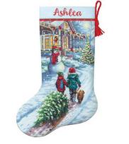 Dimensions Simplicity Creative Corp Rinkinys kryželiui. Kalėdinė tradicija kojinei 40,6 cm D70-08995
