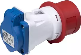 Solar Plus CEE adapteris / perėjimas. 16A 5 polių kištukas / 2 polių „Schuko“ lizdas + įžeminimas.