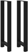 Baro stalo kojos, juodos, 2 vnt., 40x(110-111) cm, plienas