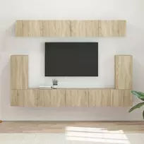 TV staliukas TV spintelių komplektas 5 vnt. Sonoma ąžuolas Apdirbta mediena