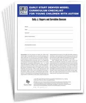 KNYGA Bookshop Early Start Denver Model Curriculum Checklist for Young Children with Autism, First Edition, Set of 15 Checklists, Each a 16-Page Two-Color Booklet