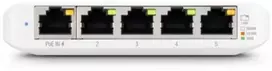 Ausinės Ubiquiti Networks UniFi Flex Mini valdomas komutatorius (5 vnt. pakuotė), „Gigabit Ethernet“ (10/100/1000), „PoE“ palaikymas, baltas