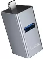 Adapteris 3in1 (USB 2.0 x 2 + USB 3.0) USB-C Hoco HB54 pilka