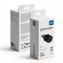 BlueStar Phone charger Blue Star Nano GaN USB C + USB A QC4.0 PD 3A 45W VT-334 juoda