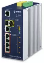 Šakotuvas PLANET IGS-5225-4UP1T2S tinklo jungtys Valdomas L2+ Gigabit Ethernet (10/100/1000) PoE palaikymas Mėlyna, Sidabrinė