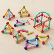 Didelės magnetinės konstravimo kaladėlės 3D, 130 elementų