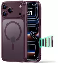Dėklas Esr Classic Hybrid Magsafe iPhone 17 Pro / 18 Pro matinis tamsiai bordo spalvos