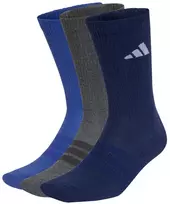 Kojinės adidas Cushioned Sportswear Crew 3P tamsiai mėlyna, pilka, mėlyna KQ6762 (34-36)