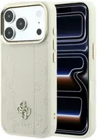 Dėklas Guess Stripe Peony 4G Logo MagSafe Case for iPhone 18 Pro / 17 Pro - rusvai gelsvas