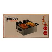 Tristar SALE OUT.  FR-9342 Double deep fryer, Total capacity 6 L, 3600 W, Stainless Steel/Black |  Double deep fryer | FR-9342 | Power 3600 W | Capacity 6 L | Silver | DAMAGED PACKAGING, DENTED BODY (BACKSIDE, BOTTOM) | 24 month(s) | FR-9342SO | 2000001436042