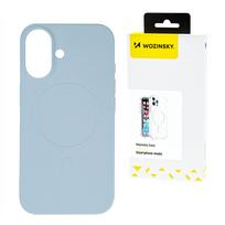 Wozinsky Samsung Galaxy S24 FE dėklas Liquid Silicone MagSafe, šviesiai mėlynas