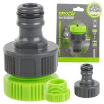 Sodo žarnos greita jungtis 1/2" - 3/4" čiaupo adapteris DIVODV, žalia/juoda