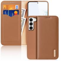Dux Ducis Hivo Samsung Galaxy S23+ atverčiamasis odinis dėklas, rudas