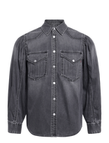 Replay - Shirt Relaxed - Džinsiniai marškiniai - Pilka