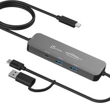 j5create j5create JCH462-N huby i koncentratory USB 3.2 Gen 1 (3.1 Gen 1) Type-A + Type-C 5000Mbit/s Gray | JCH462-N | 4712795088359