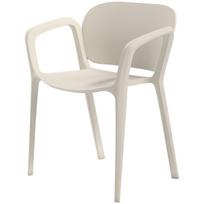 Lauko kėdės, 4 vnt, Balta, 60 × 75 × 56 cm