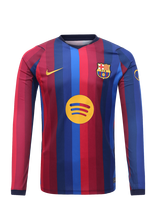 Nike - Fc Barcelona Nike Dri Fit Home Jersey Long-Sleeved 26/27 - Sportiniai futbolo marškinėliai - Burgundiška splava