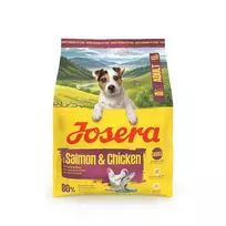 Josera Mini Salmon+Chicken sausas pašaras mažų veislių šunims su lašiša ir vištiena, 900 g
