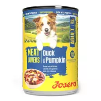 Josera Meat Lovers Menu Duck with Pumpkin konservuotas pašaras šunims su antiena ir moliūgais, 400 g