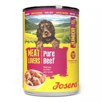 Josera Meat Lovers Junior Pure Beef konservuotas pašaras jauniems šunims su jautiena, 400 g