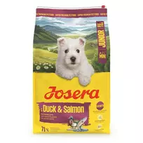 Josera MiniJunior Duck + Salmon sausas pašaras mažų veislių jauniems šunims su antiena ir lašiša, 10 kg