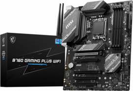 MSI | B760 GAMING PLUS WIFI | Processor family Intel | Processor socket  LGA1700 | DDR5 | Memory slots 4 | Supported hard disk drive interfaces SATA, M.2 | Number of SATA connectors 4 | Chipset Intel B760 | ATX B760 GAMING PLUS | 4711377086561