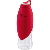 Silikoninis buteliukas Hunter Letter 550 ml, su dubenėliu, raudonos spalvos