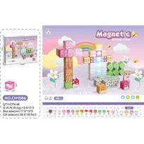 Magnetic Cube Set, Magnetic Blocks 48 pcs + Light